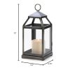 Contemporary Rustic Silver Candle Lantern for Home Decor