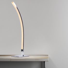 Modern Arc Design Table Lamp // Chrome