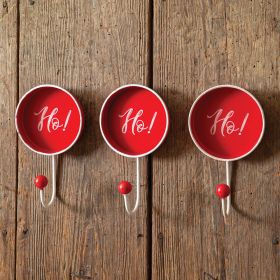 Set of Three Ho! Ho! Ho! Wall Hooks