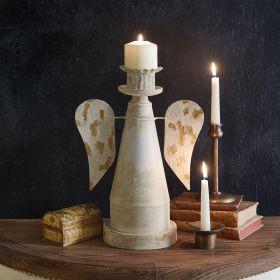 Angel Pillar Candle Holder