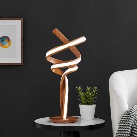 Munich Wood Table Lamp // LED Strip & Touch Dimmer