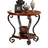 Traditional Style Brown Cherry 1pc END TABLE Open Bottom Shelf Ornate Design Living Room Furniture