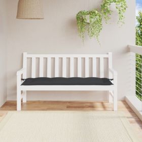 Garden Bench Cushion Black 59.1"x19.7"x2.8" Oxford Fabric