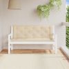 Garden Bench Cushions 2 pcs Beige 59.1"x19.7"x2.8" Oxford Fabric