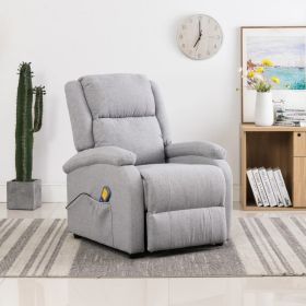 322464 Massage Recliner Light Grey Fabric (AU/US only)