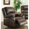 Zuriel Rocker Recliner (Motion) in Brown PU