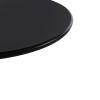 Modern 23.6'' Diameter Solid Metal Base Black Round End Table