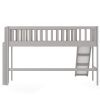 Twin Size Low Loft Bed with Ladder and Slide, Gray(OLD SKU:WF196418AAE)