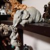 Desktop Decor; Elephant Shape Ornament Resin Craftwork Decor