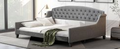 Modern Luxury Tufted Button Daybed, Full, Gray (Old SKU: SM001009AAE)