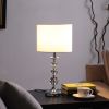 19.75" Ascending Solid Crystal Orbs Chrome Table Lamp in Chrome Silver