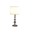 19.75" Ascending Solid Crystal Orbs Chrome Table Lamp in Chrome Silver