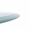 32" Inch Round Tempered Glass Table Top Clear Glass 2/5 Inch Thick Beveled Polished Edge