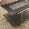 Rustic Industrial Cocktail Table - Rich Wood Tabletop, Roomy Bottom Shelf - Highly Stylized Iron Frame - Unique and Stylish Accent Piece