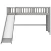 Twin Size Low Loft Bed with Ladder and Slide, Gray(OLD SKU:WF196418AAE)