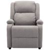 322464 Massage Recliner Light Grey Fabric (AU/US only)