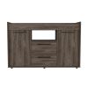 Lyon Sideboard, Two Drawers, Double Door Cabinets -Dark Walnut