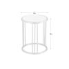 Sintered stone round side/end table with golden stainless steel frame