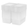 5 Qt. (1.25 gal.) Small Stackable Plastic Closet Storage Box, Clear, Set of 20