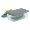 6 Qt. Storage Box Plastic, Titanium, Set of 40