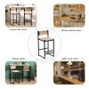 Honey Bar Stools Set of 2 Paper Rope Weave Dining Chairs with Back Hand Weave Stools for Kichen Island, Bar & Counter (Honey)