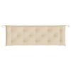 Garden Bench Cushions 2 pcs Beige 59.1"x19.7"x2.8" Oxford Fabric