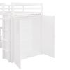 Twin size Loft Bed with Drawers,Desk,and Wardrobe-White