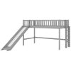 Twin Size Low Loft Bed with Ladder and Slide, Gray(OLD SKU:WF196418AAE)