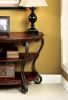 Traditional Style Brown Cherry 1pc Sofa Table Open Bottom Shelf Ornate Design Living Room Furniture