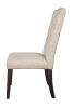 Gerardo Side Chair (Set-2) in Beige Linen & Weathered Espresso