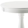 White Side Table with Turned Pedestal