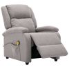 322464 Massage Recliner Light Grey Fabric (AU/US only)