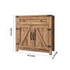 WESOME Modern Farmhouse Double Barn Door Accent Cabinet;  31 Inch