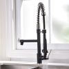 Kitchen Faucet with Pull Down Sprayer one-Hole Gooseneck Kitchen Sink Faucet 2 Handle