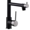 Kitchen Faucet with Pull Down Sprayer one-Hole Gooseneck Kitchen Sink Faucet 2 Handle