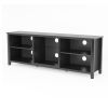 WESOME TV Stand Storage Media Console Entertainment Center; Tradition Black