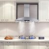 30 Inch Wall Mount Kitchen Hood 350 CFM Range Hood Stove Vented Hood Exhaust Fan