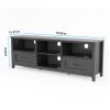 WESOME 70.08 Inch Length Black TV Stand for Living Room and Bedroom;  with 2 Drawers and 4 High-Capacity Storage Compartment.