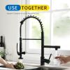 Kitchen Faucet with Pull Down Sprayer one-Hole Gooseneck Kitchen Sink Faucet 2 Handle