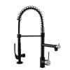 Kitchen Faucet with Pull Down Sprayer one-Hole Gooseneck Kitchen Sink Faucet 2 Handle